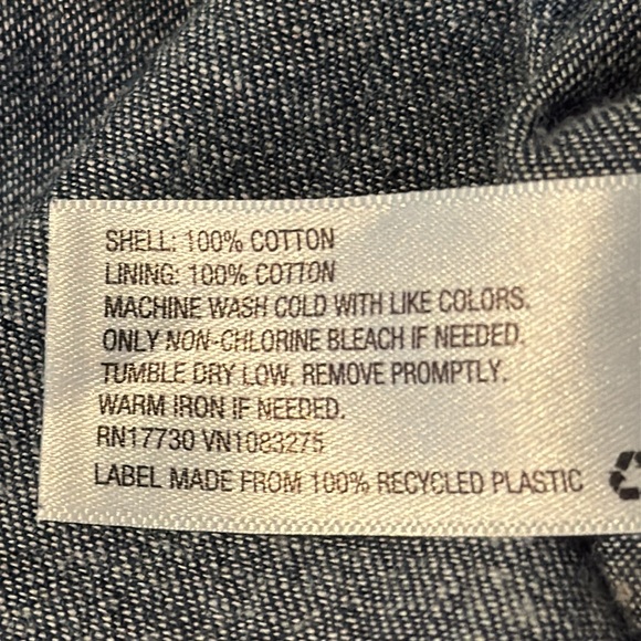 Universal Thread Blue chambray denim sleeveless stars print top XL 4th of July - Picture 6 of 11
